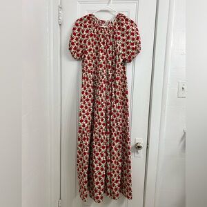 red floral prairie dress
